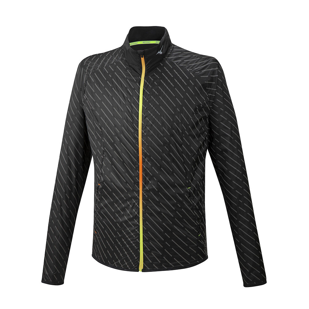 Chaqueta Mizuno Reflect Wind Hombre Negras Outlet DVRL-25364